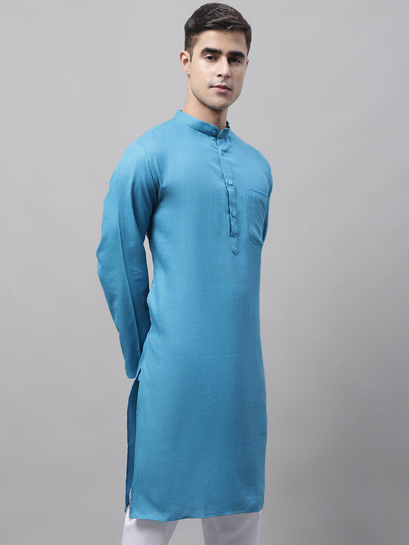 Jompers Men's Cotton Solid Kurtas