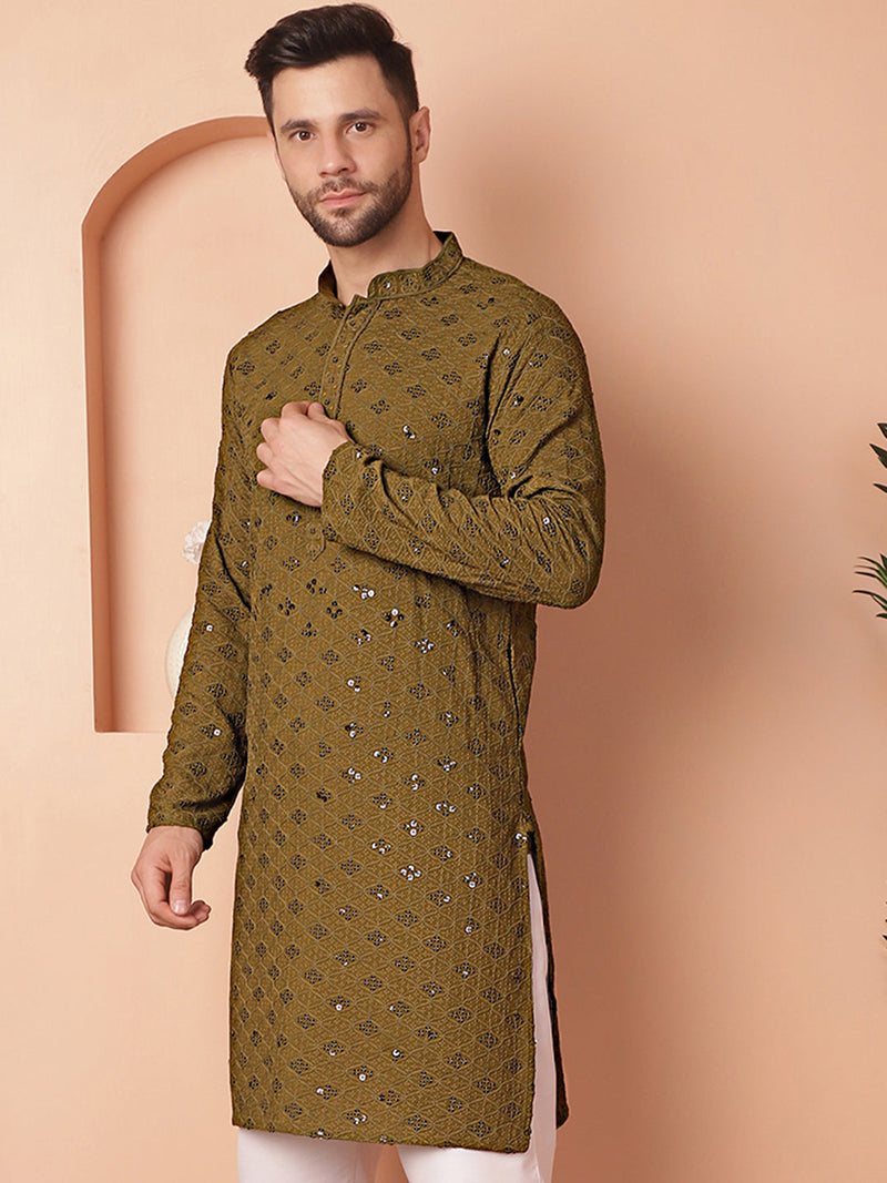 Men's Chikankari and Sequence Kurtas