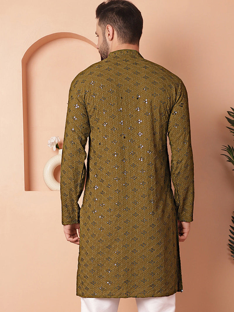 Men's Chikankari and Sequence Kurtas