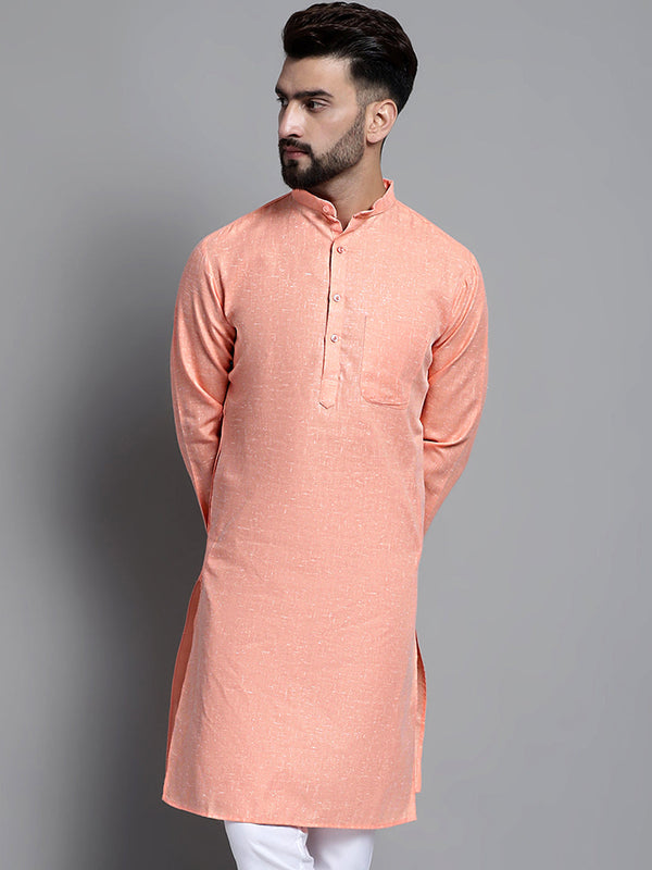 Men's Solid Pure Cotton Kurta Only