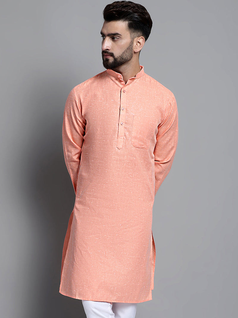 Men's Solid Pure Cotton Kurta Only