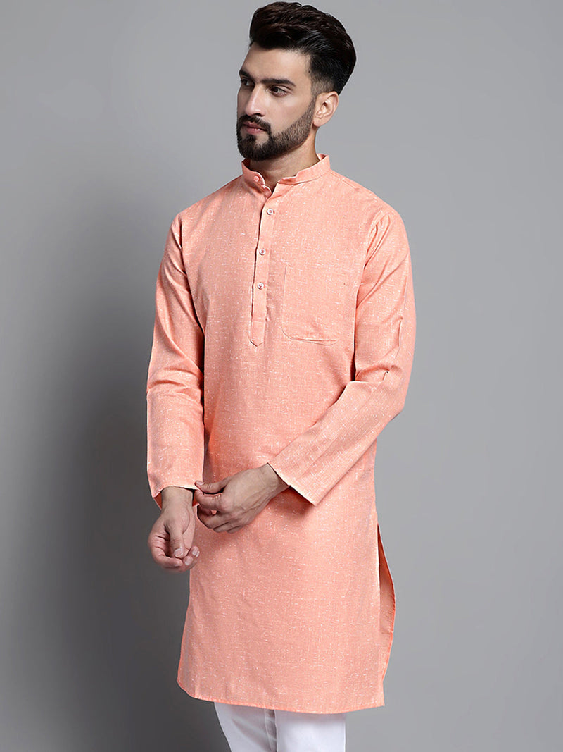 Men's Solid Pure Cotton Kurta Only