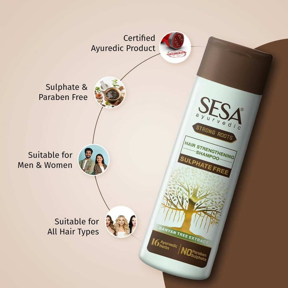 Sesa Strong Roots Sulphate Free Hair Strengthening Shampoo