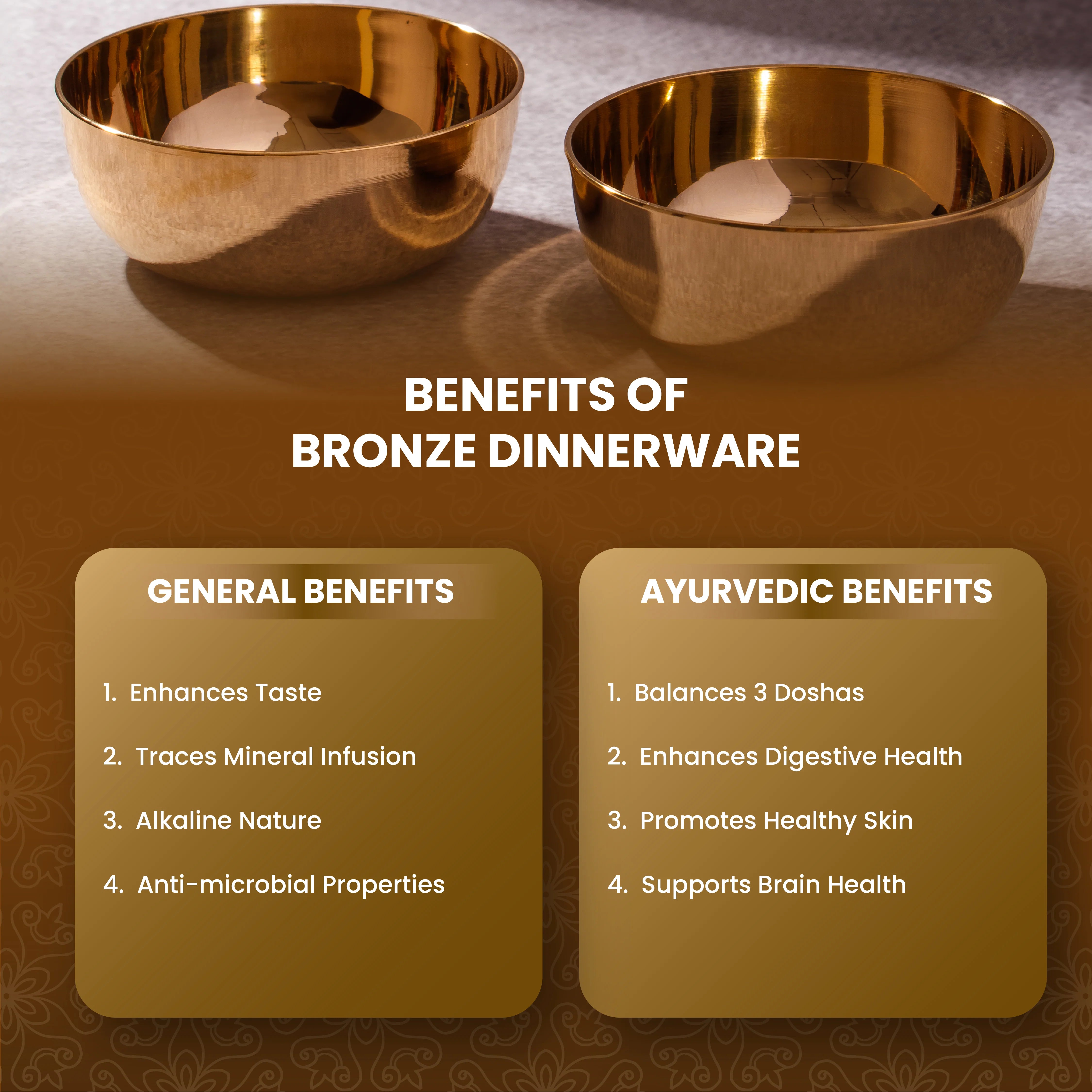 Health Smith  Pure Kansa Bowl – Handcrafted Ayurvedic Eating Bowl