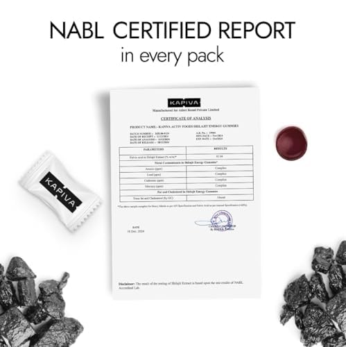 Kapiva Himalayan Shilajit Gummies | 225mg Shilajit/Gummy | Ginger Honey Flavour | NABL-Certified Gummy | Boosts Energy Levels, Endurance & Stamina | No Added Sugar | Gelatin Free