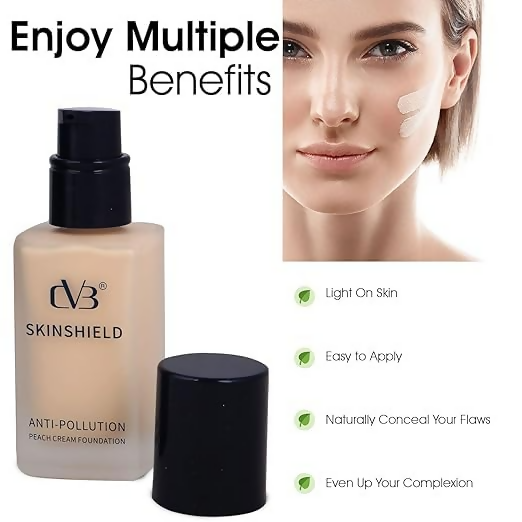 CVB Ft-808 Natural Anti Pollution Peach Cream Foundation Oil-Free