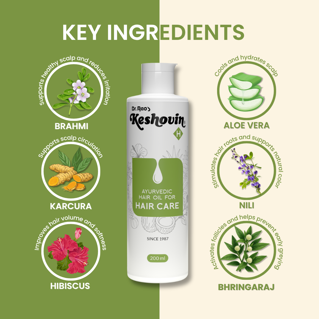 Dr. Rao's Keshovin -H Ayurvedic Hair Growth Oil