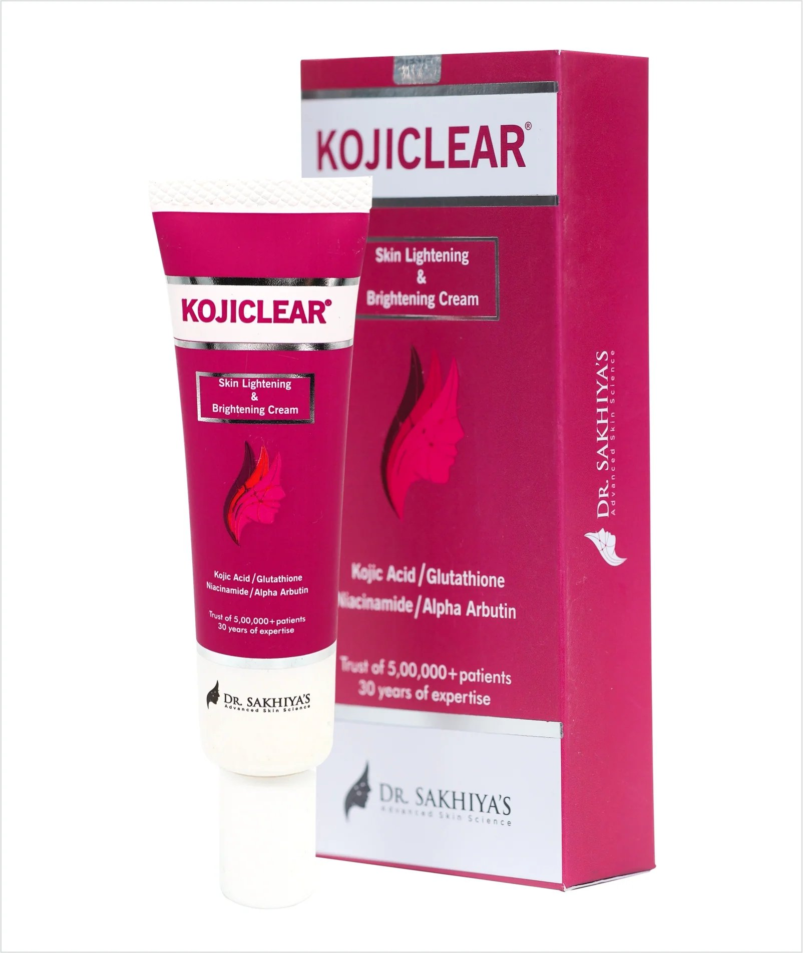 Dr.Sakhiya Kojiclear Whitening Brightening Tan Removal Face Cream with Kojic Acid Glutathione
