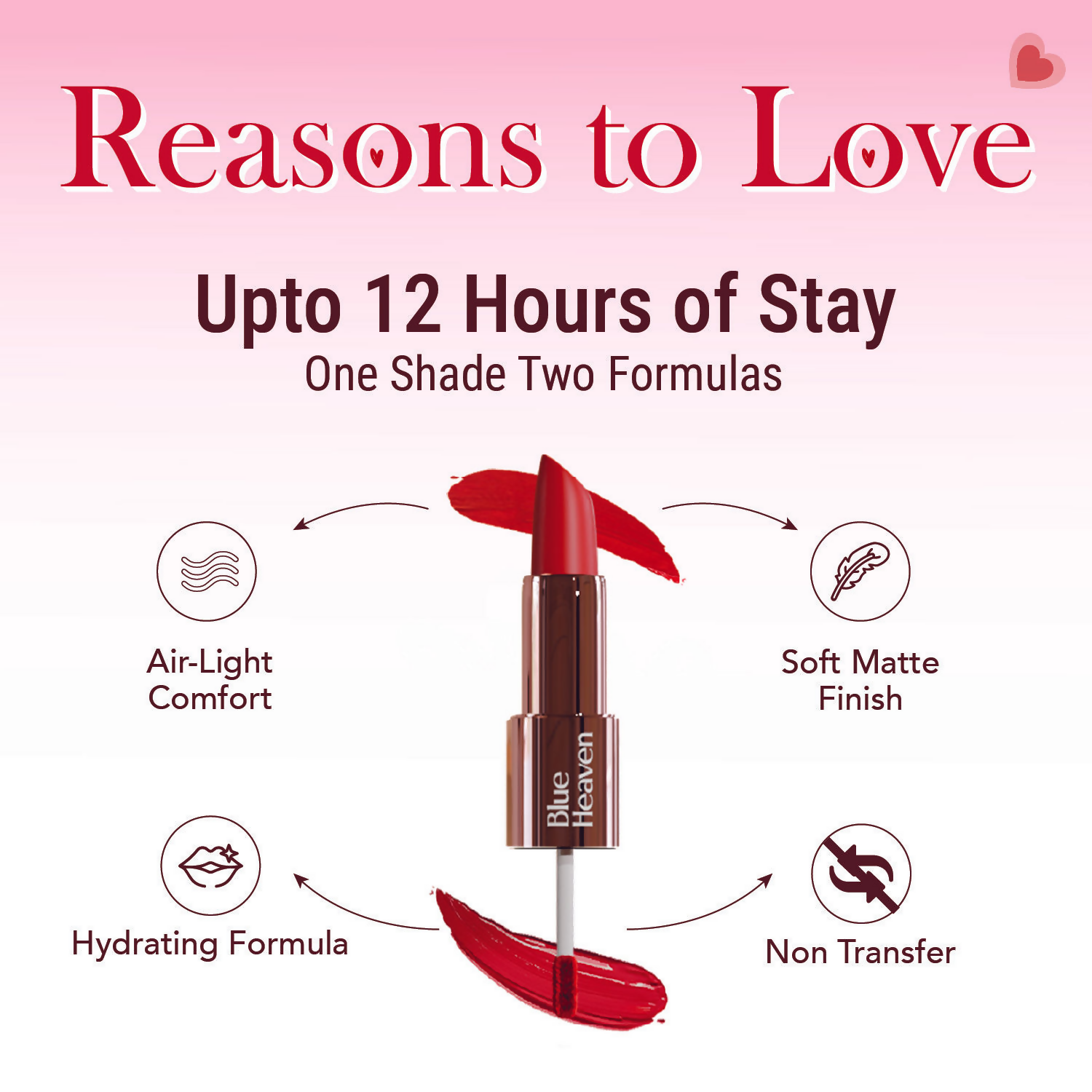 Blue Heaven Love Duo 2 In 1 Dual Sided Lipstick - 03