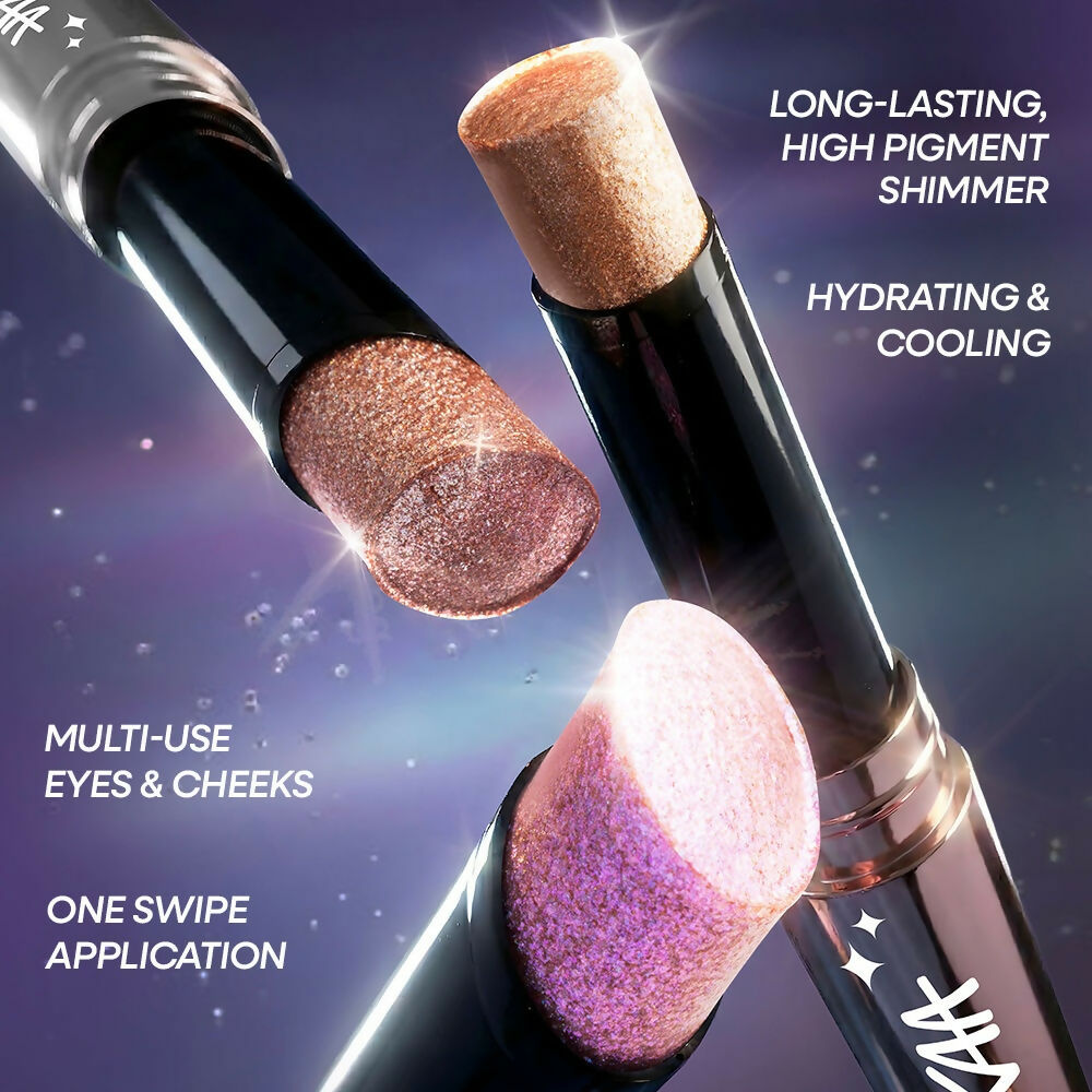 Nykaa Diamond Jelly Cooling Shimmer Eyeshadow Stick - Multi-Use, High Shine Glitter - Icy