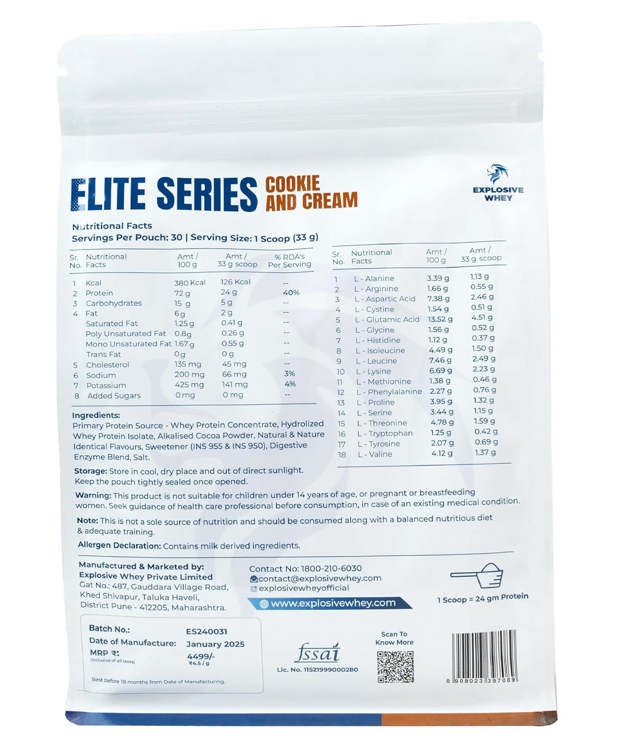 Explosive Whey Elite Series Whey Protein