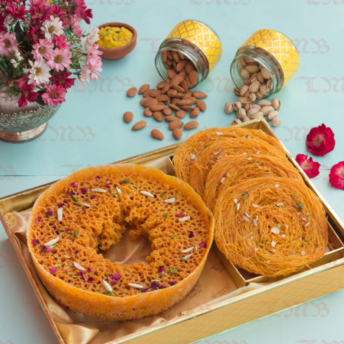 LMB Sweets Ghewar Phinni Platter JPR