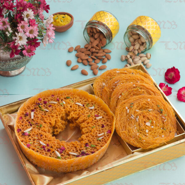 LMB Sweets Ghewar Phinni Platter