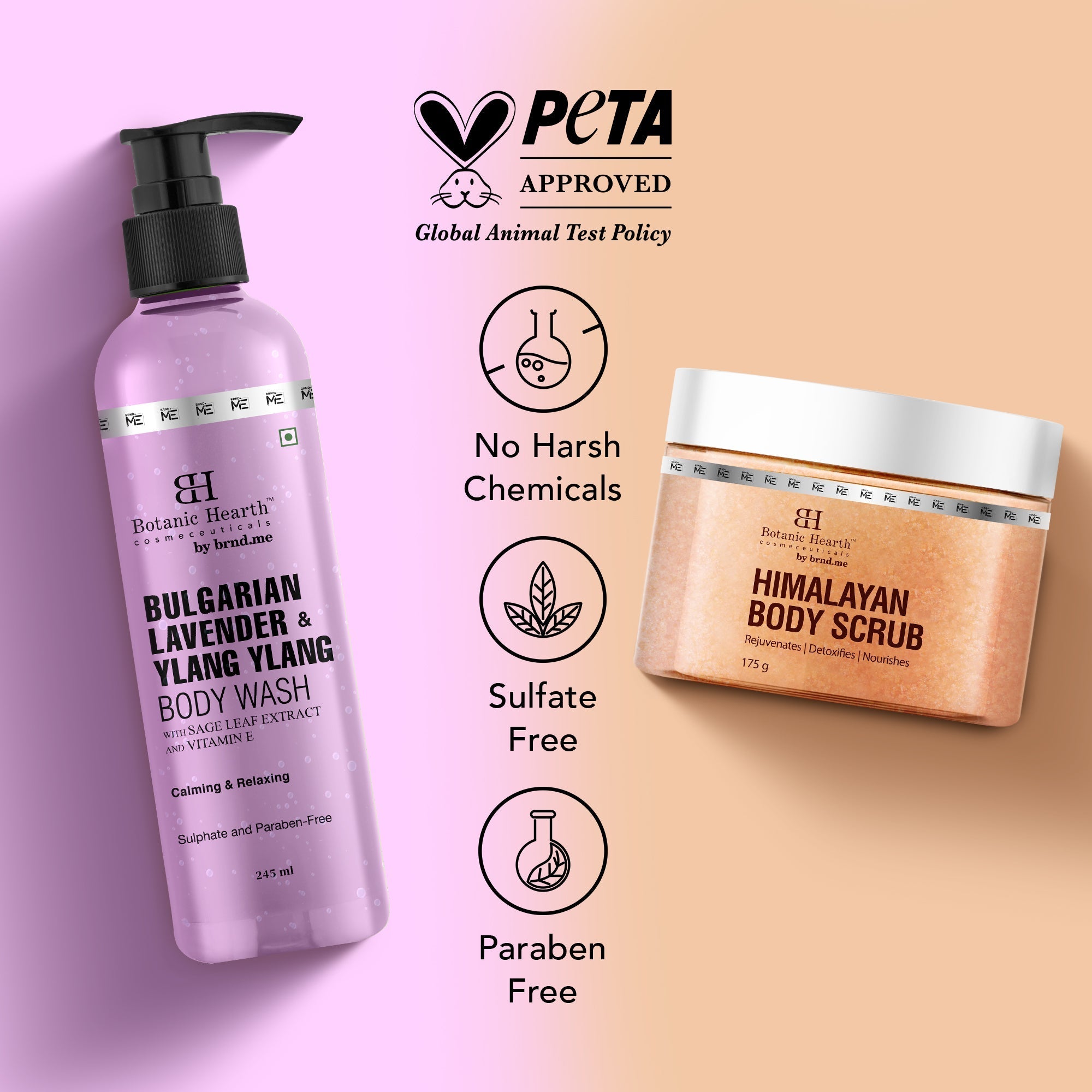Botanic Hearth Bulgarian Lavender Bodywash & Himalayan Scrub