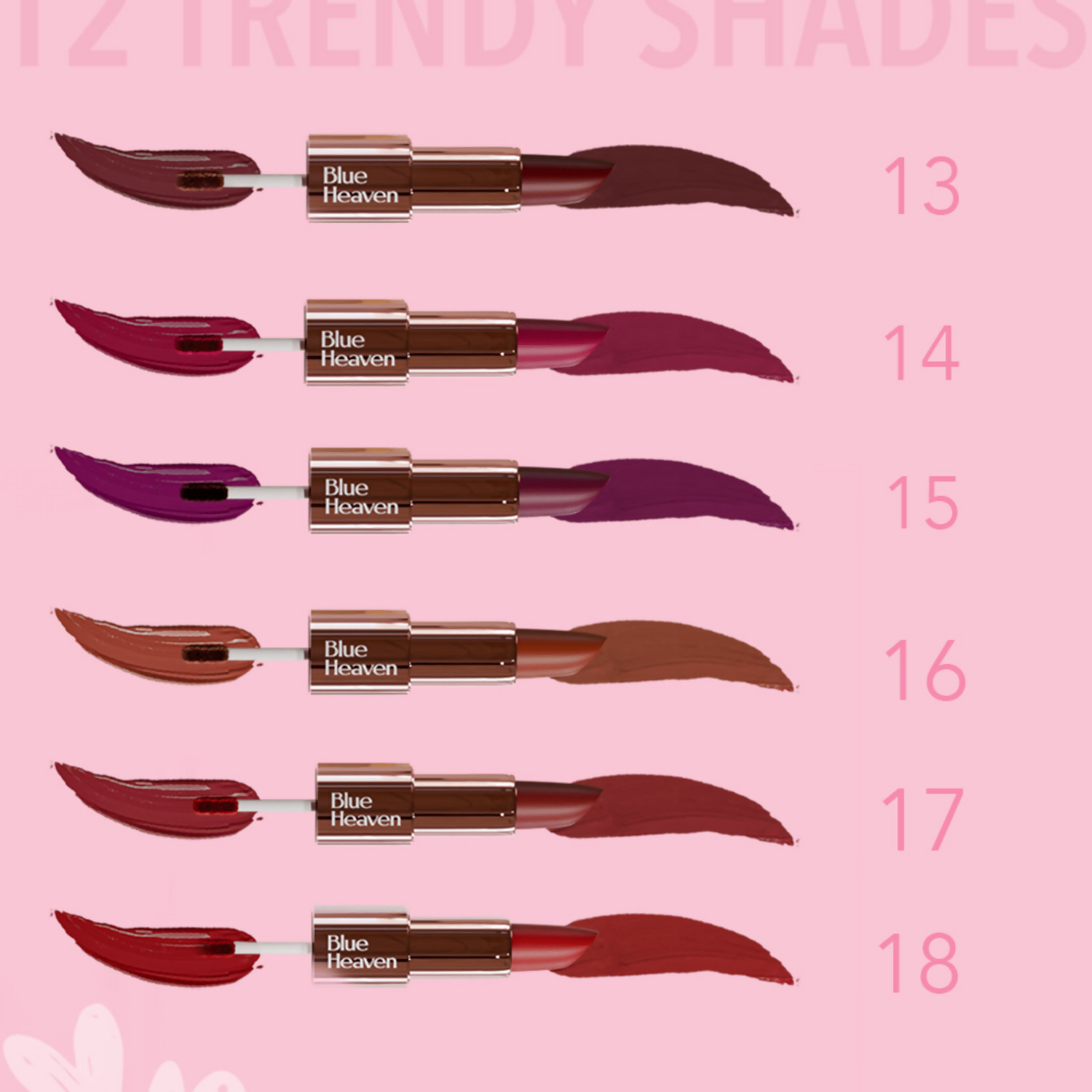 Blue Heaven Love Duo 2 In 1 Dual Sided Lipstick - 11
