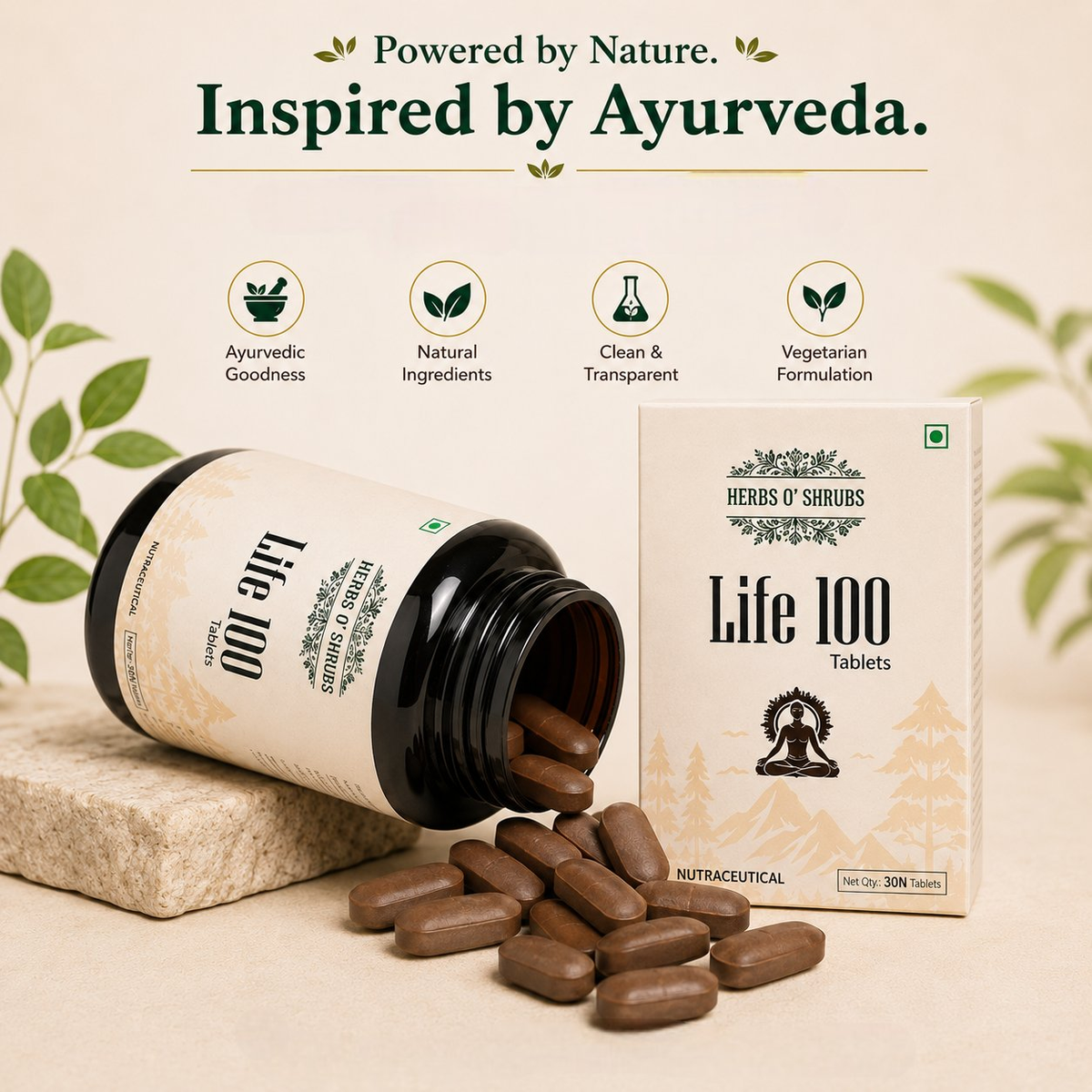 HerbsO’Shrubs Life-100 Tablets