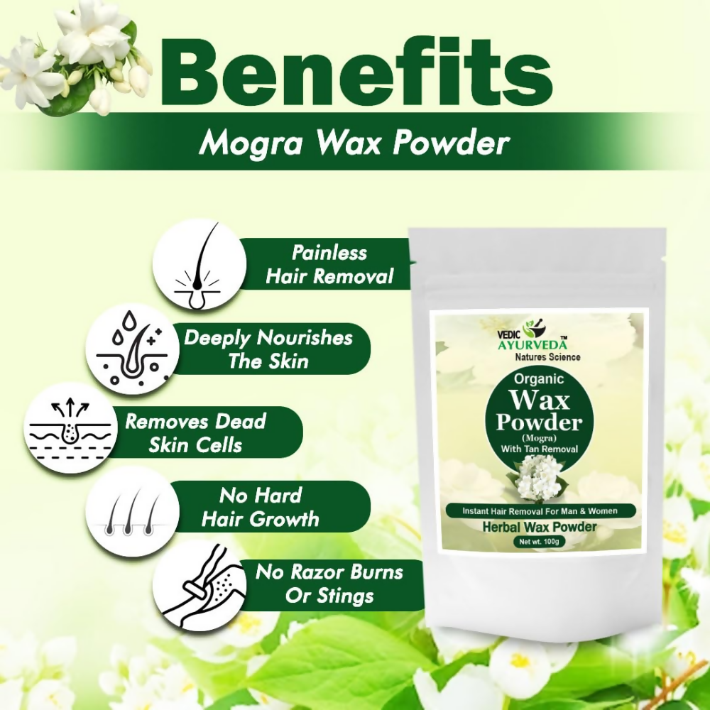 VedicAyurveda Herbal Wax Powder - Mogra