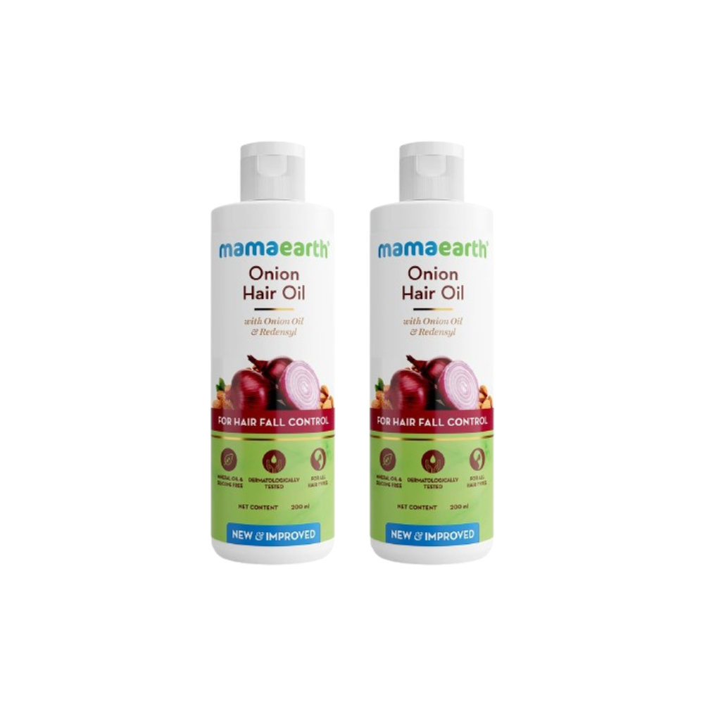 Mamaearth Onion Hair Oil With Onion & Redensyl For Hair Fall Control