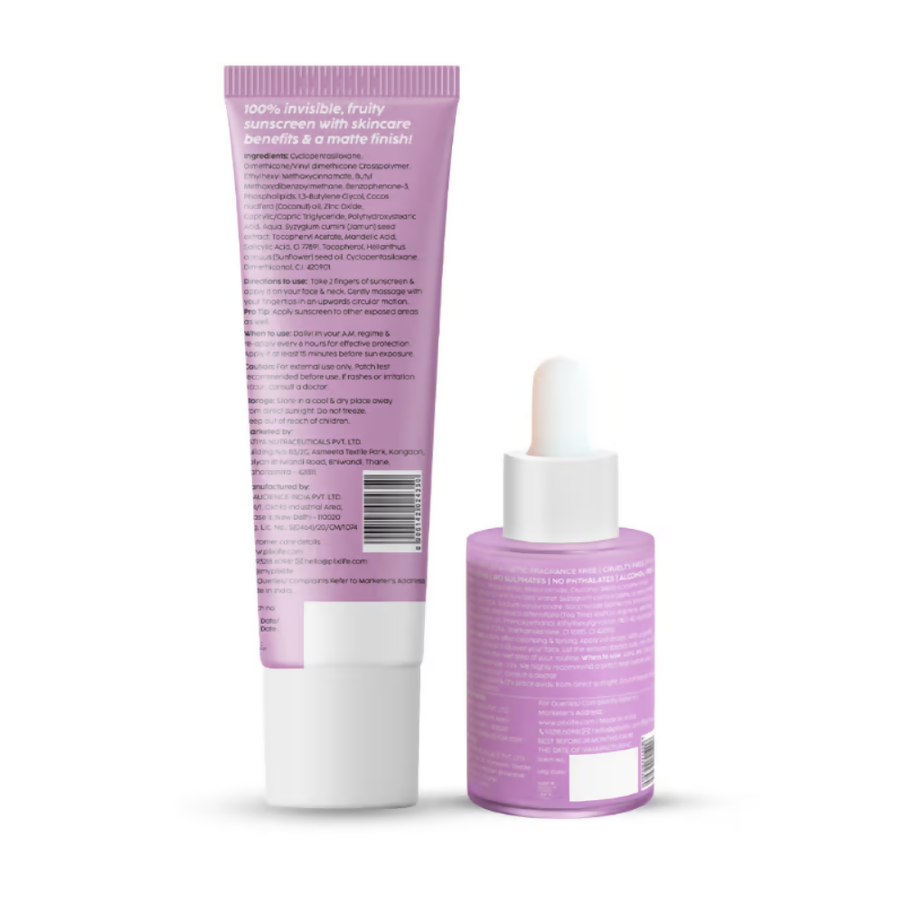 PLIX The Plant Fix 0.1% Salicylic Acid Mattifying Sunscreen SPF50+ PA+++ & Niacinamde Serum