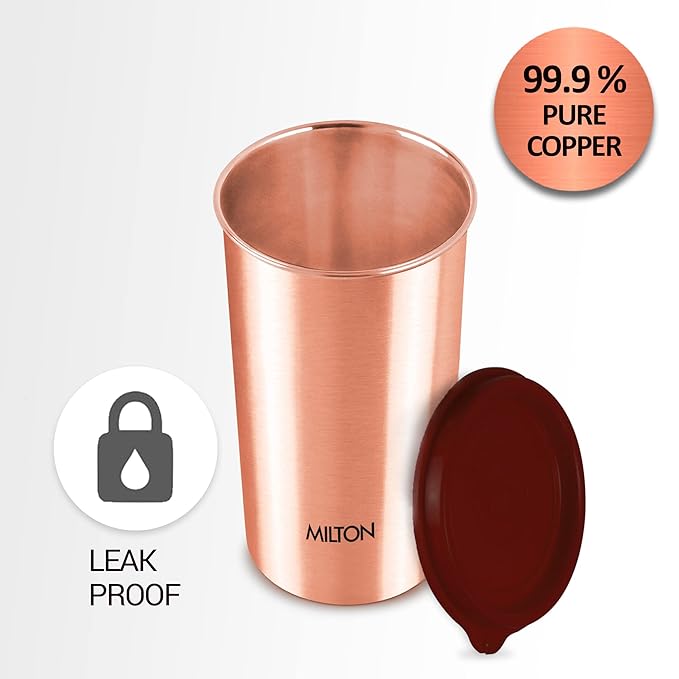 MILTON Copper Drinking Water Tumbler with Lid