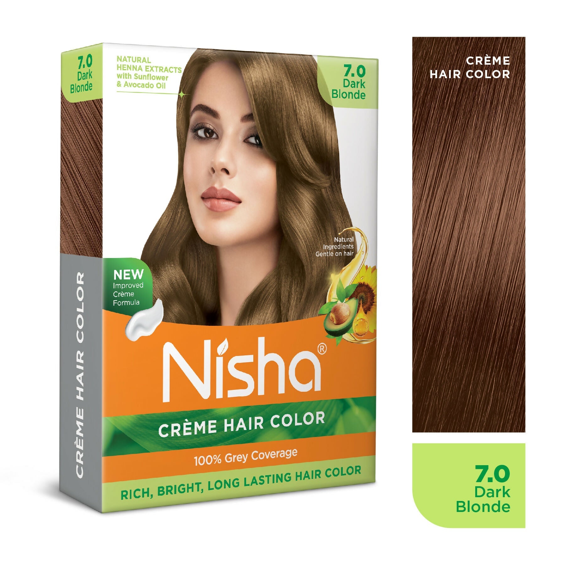 Nisha Creme Hair Color for Women - Dark Blonde