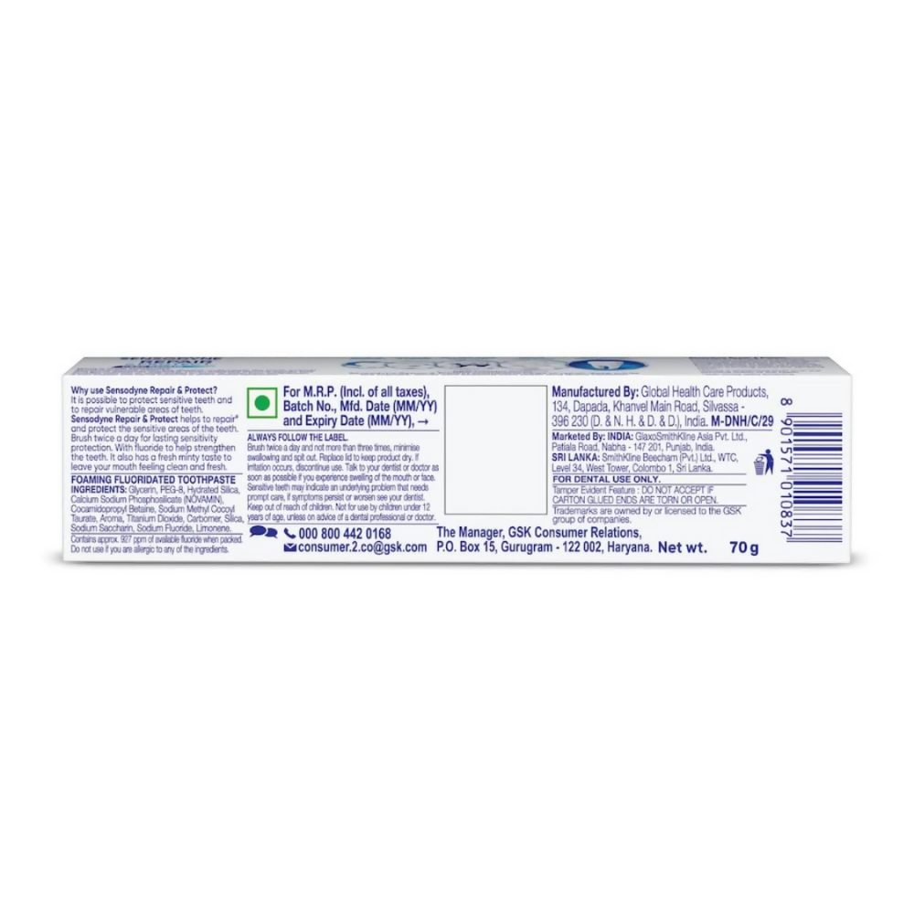 Sensodyne Toothpaste Repair and Protect