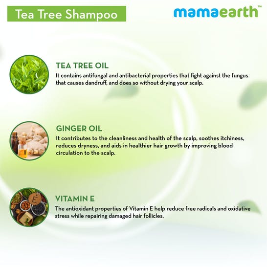 Mamaearth Tea Tree Anti Dandruff Shampoo For Dandruff Free Hair (250 ml)