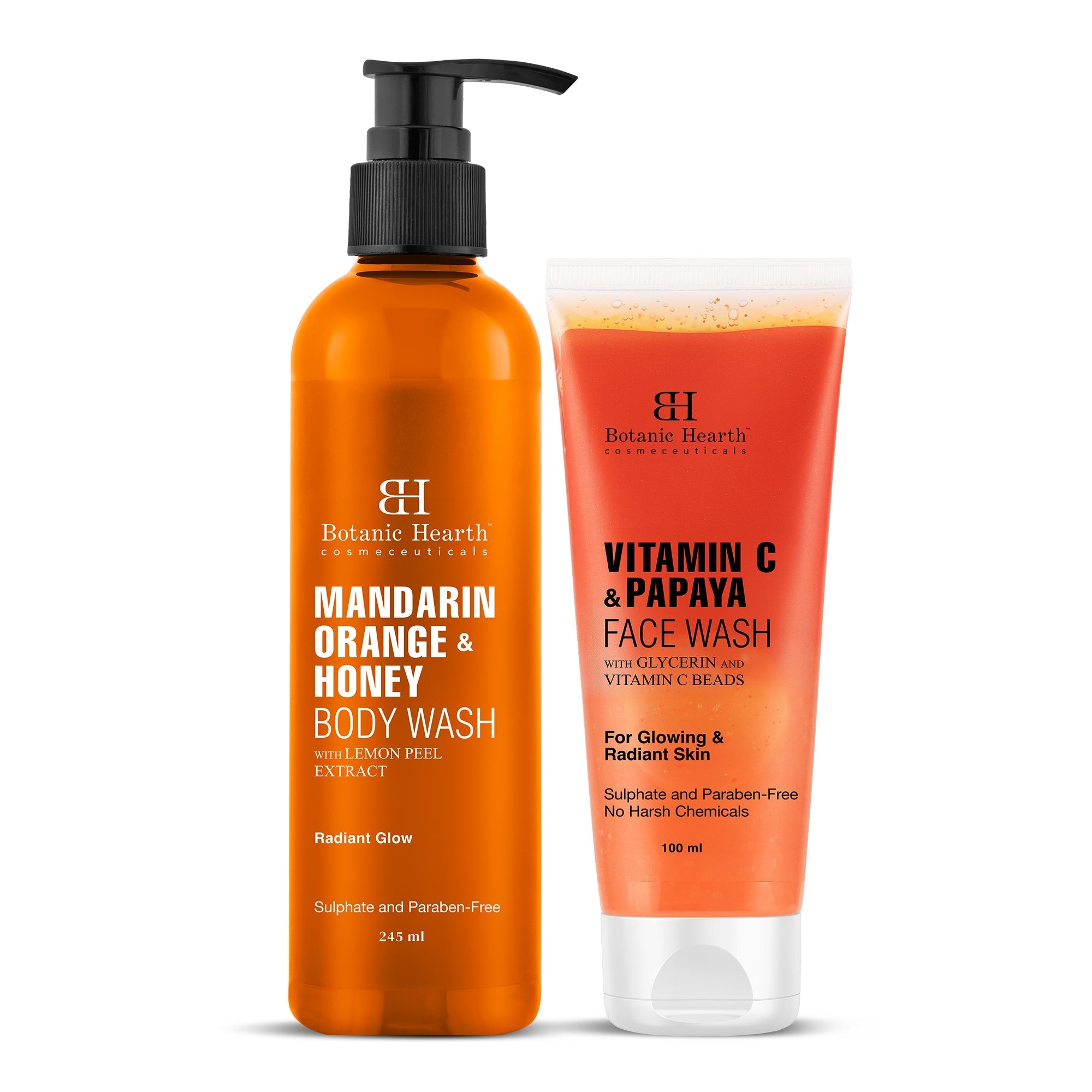 Botanic Hearth Mandarin Orange Bodywash & Papaya Vitamin-E Facewash