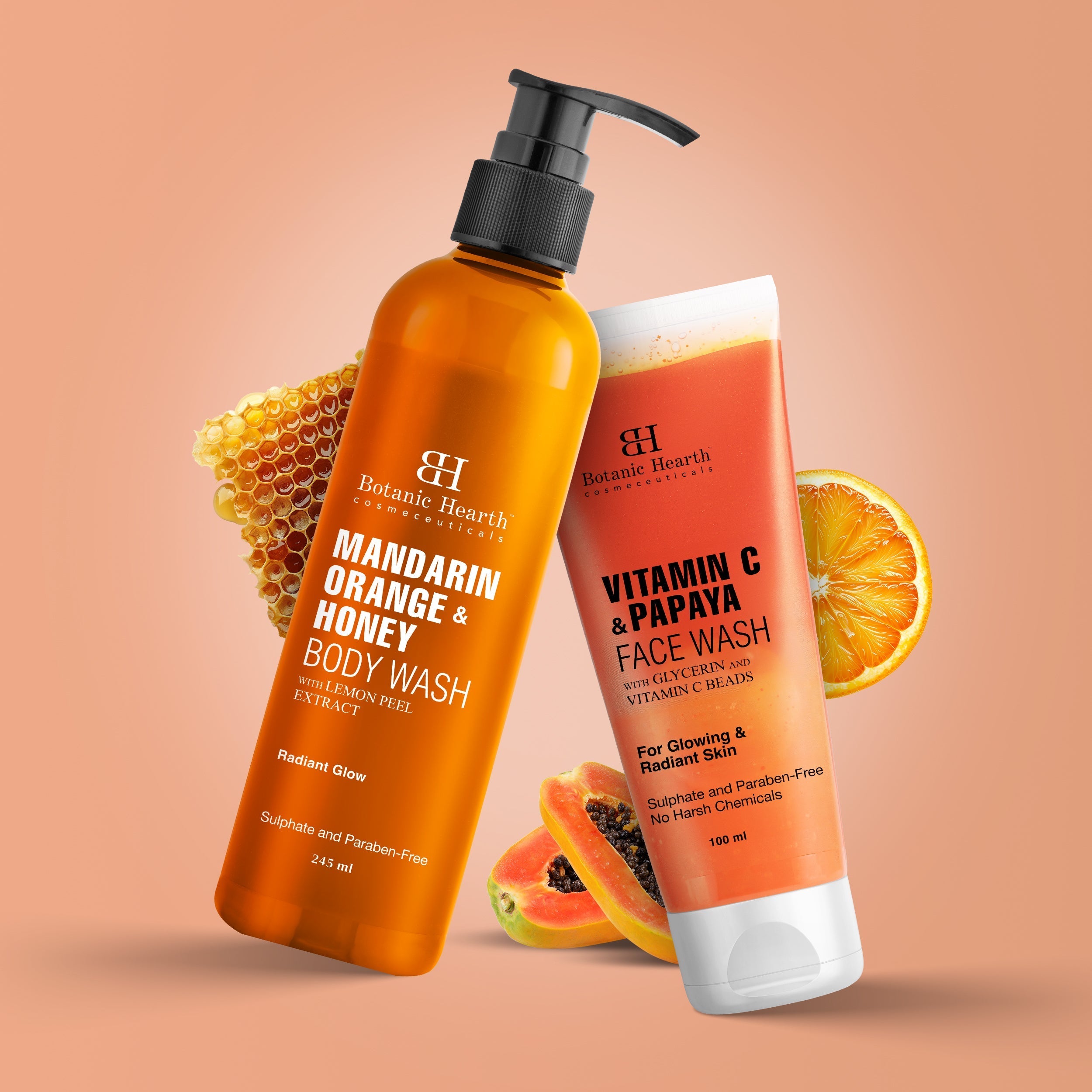 Botanic Hearth Orange Body Wash & Papaya Facewash