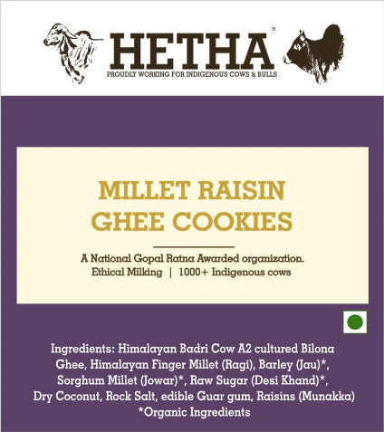 Hetha Millet Raisin (Munakka) Cookies with Ghee