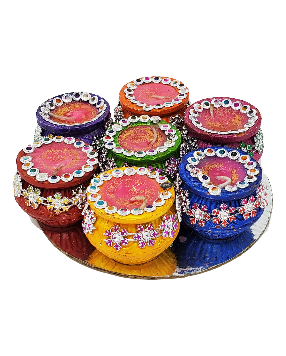 Small Matka Diya Set of 7