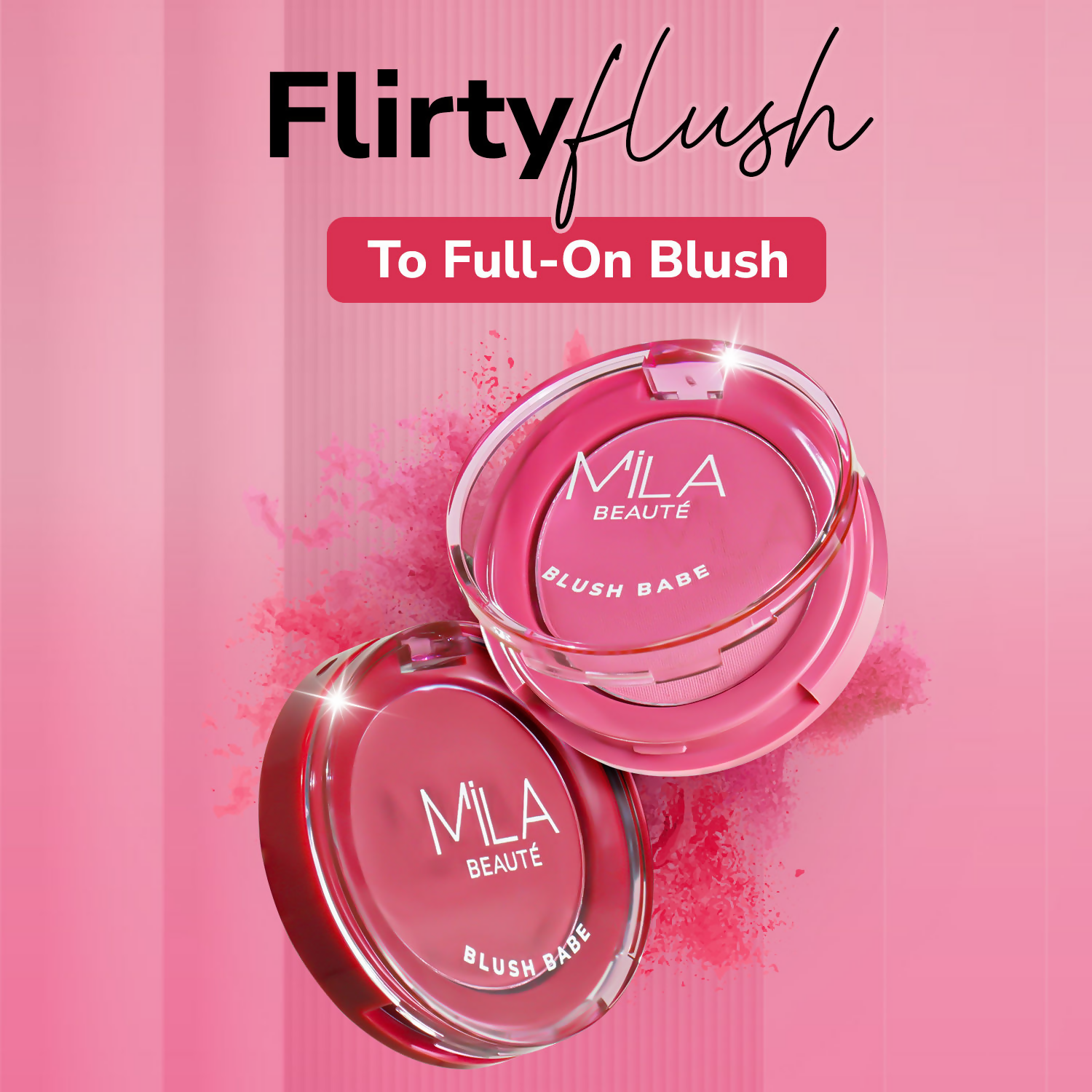 Mila Beaute Babe Blush Powder Blush - Candy Pink