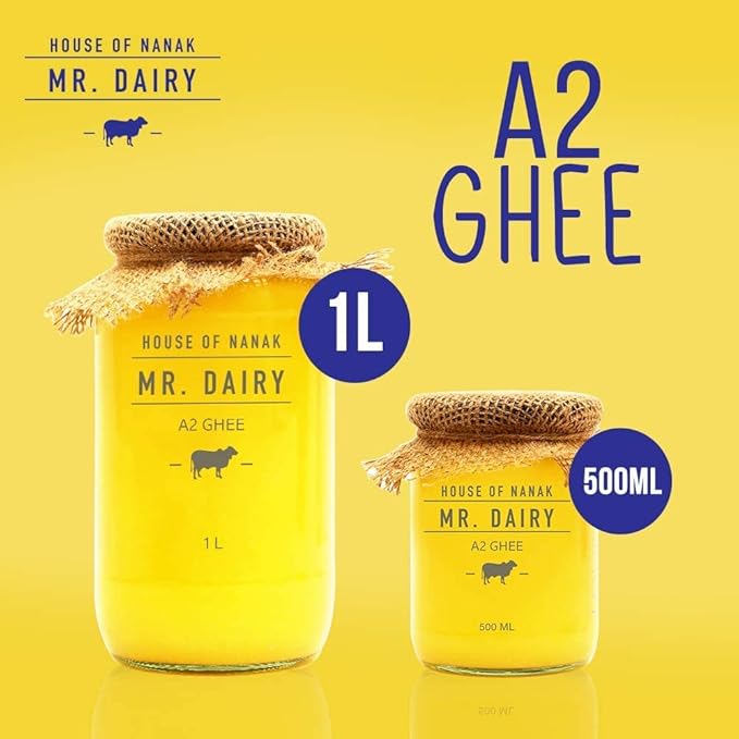 Mr. Dairy A2 Ghee | 100% Pure and Natural Ghee | Cultured Desi Ghee From A2 Milk