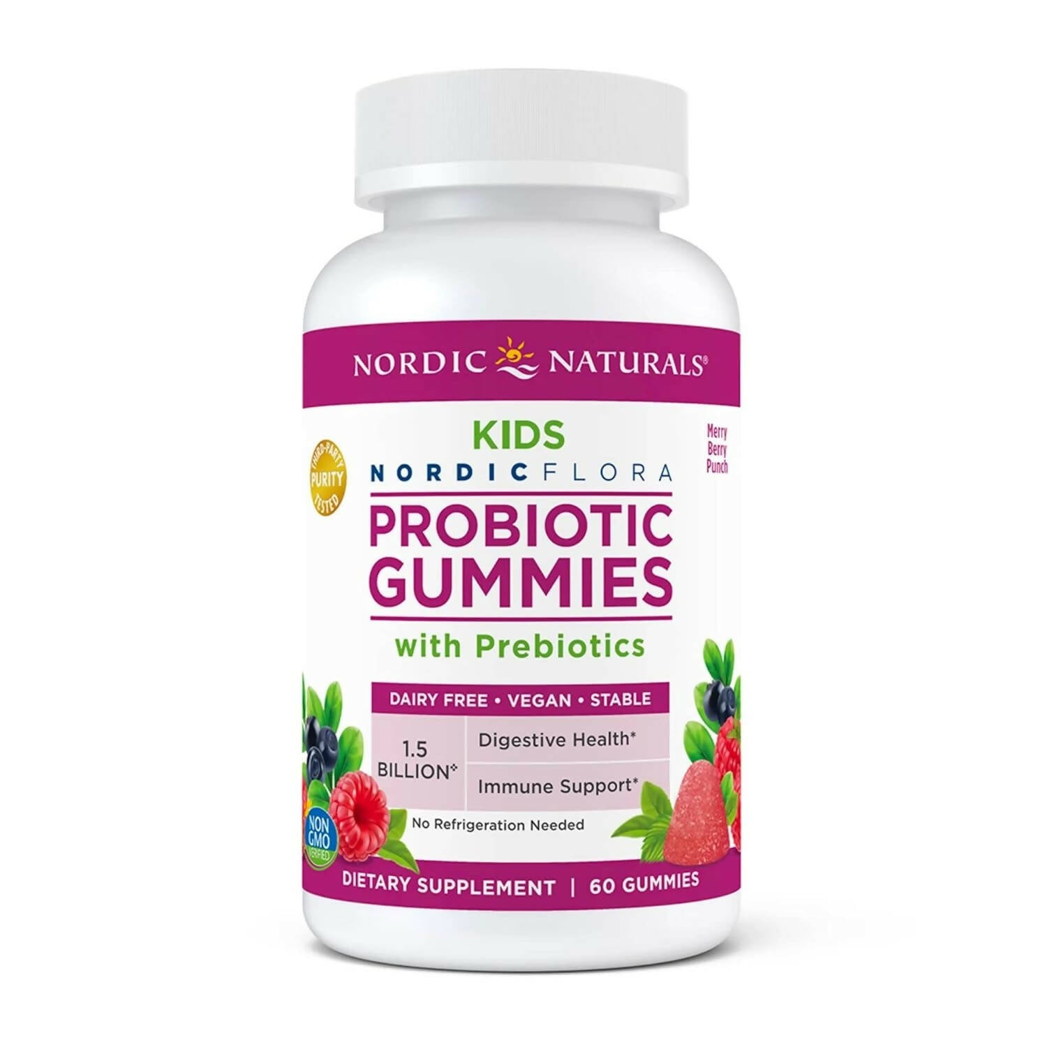 Nordic Naturals Kids Nordic Flora Probiotic Gummies with Prebiotics