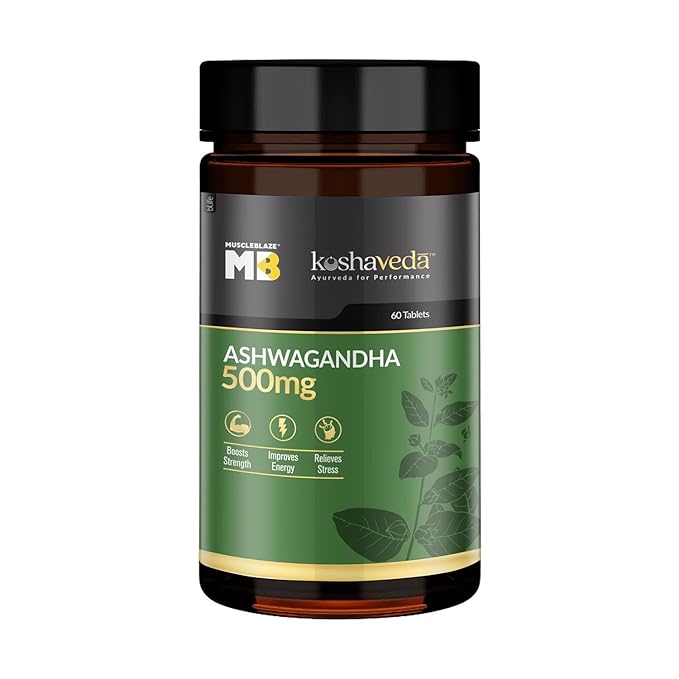 MuscleBlaze Koshaveda Ashwagandha 500mg (60 Tablets)