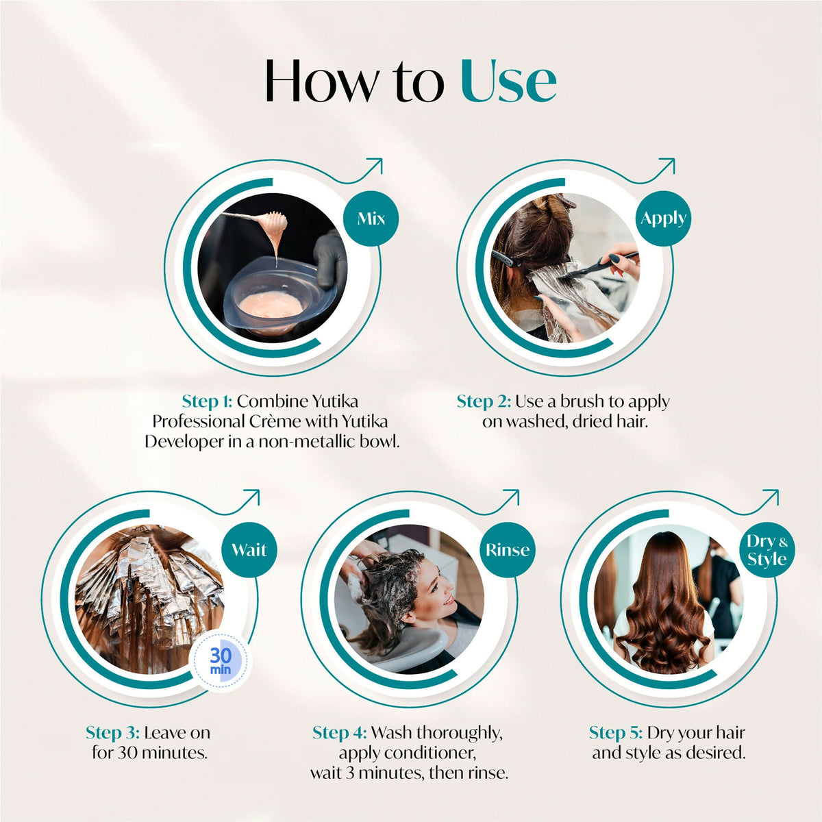 Yuthika Professional Creme Hair Colour - Dark Ash Brown