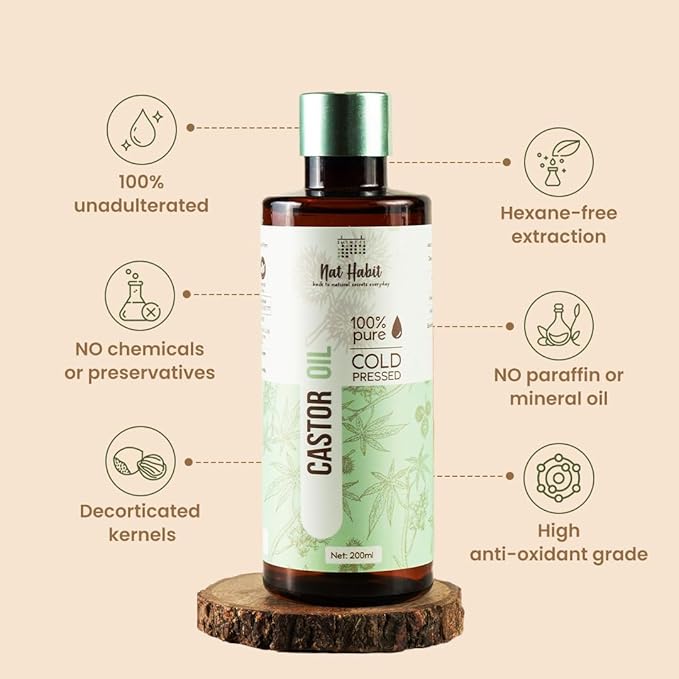 Nat Habit Cold Pressed 100% Pure Castor Oil