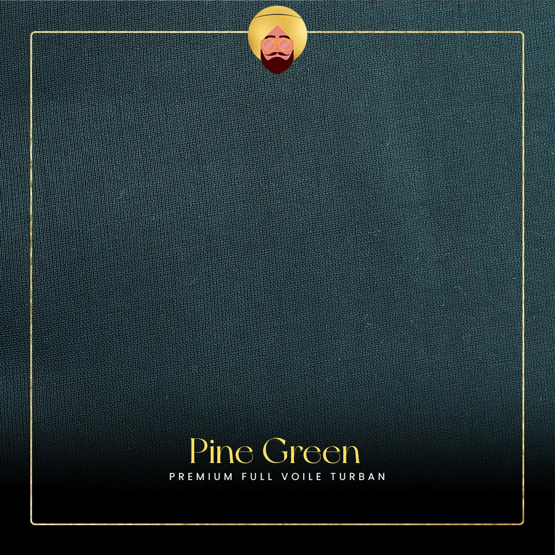 Pine Green | Premium Full Voile Turban