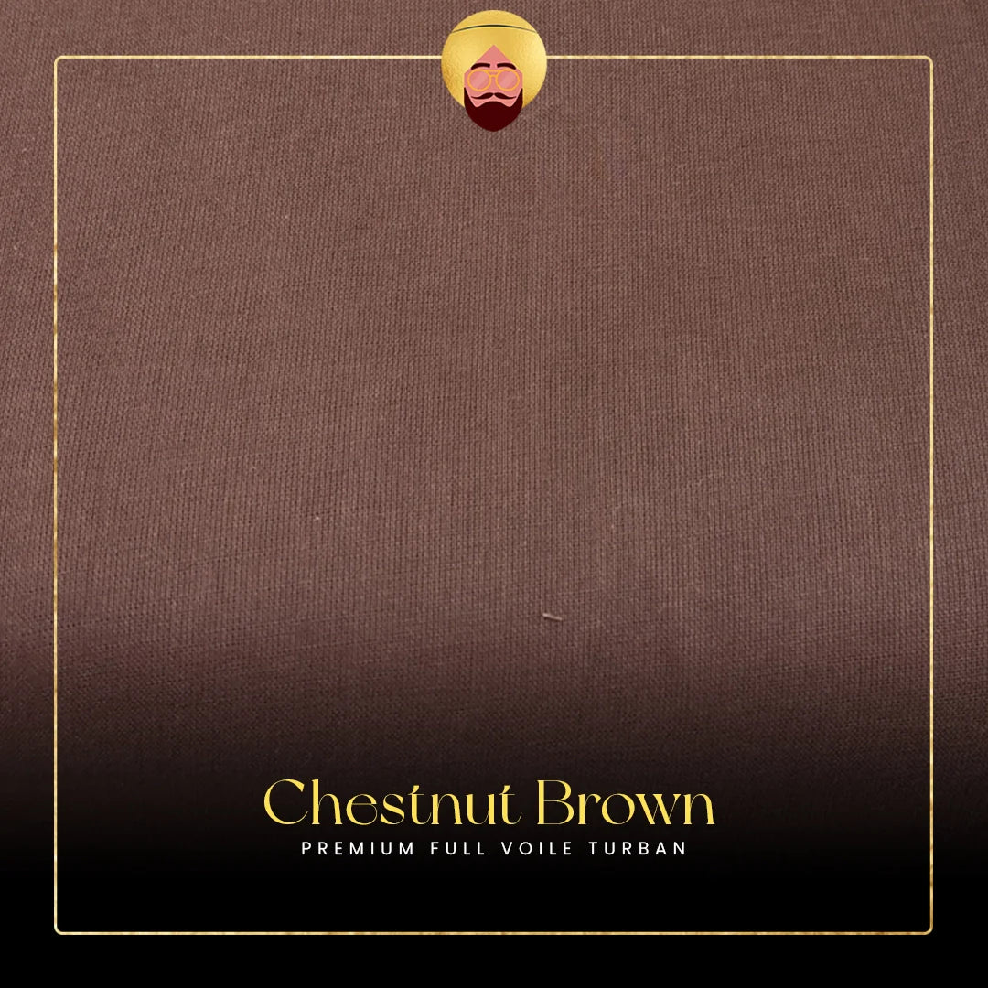 Chestnut Brown | Premium Full Voile Turban