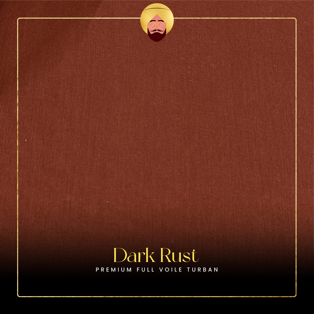 Dark Rust | Premium Full Voile Turban