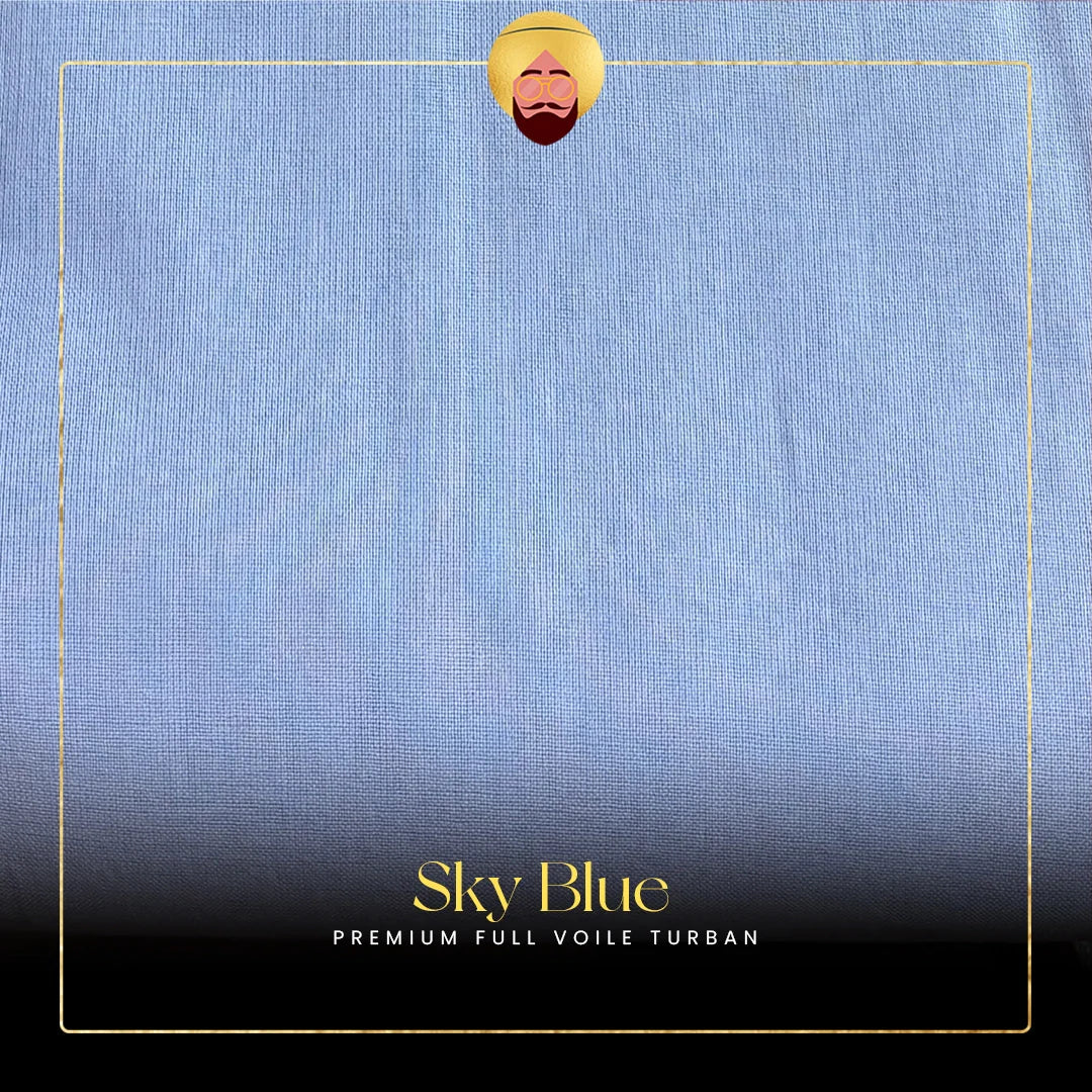 Sky Blue | Premium Full Voile Turban