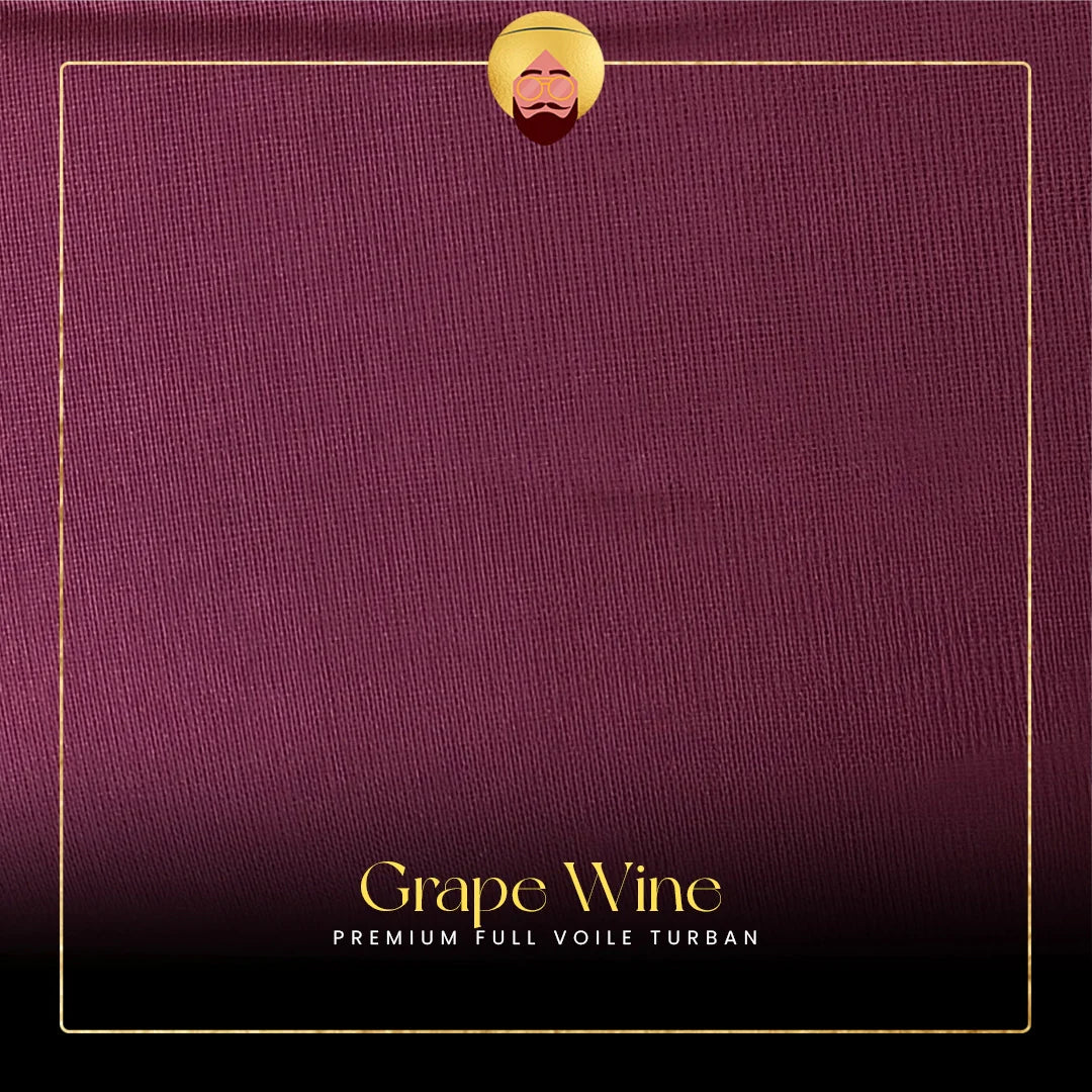 Grape Wine | Premium Full Voile Turban