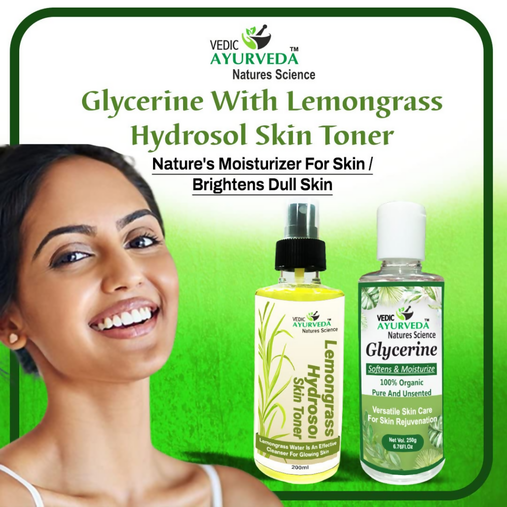 VedicAyurveda Lemongrass Hydrosol Skin Toner With Glycerine