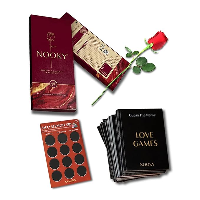 Nooky Dark Chocolate Honeymoon Bundle | 4-in-1 Romantic Gift Set For Men & Women