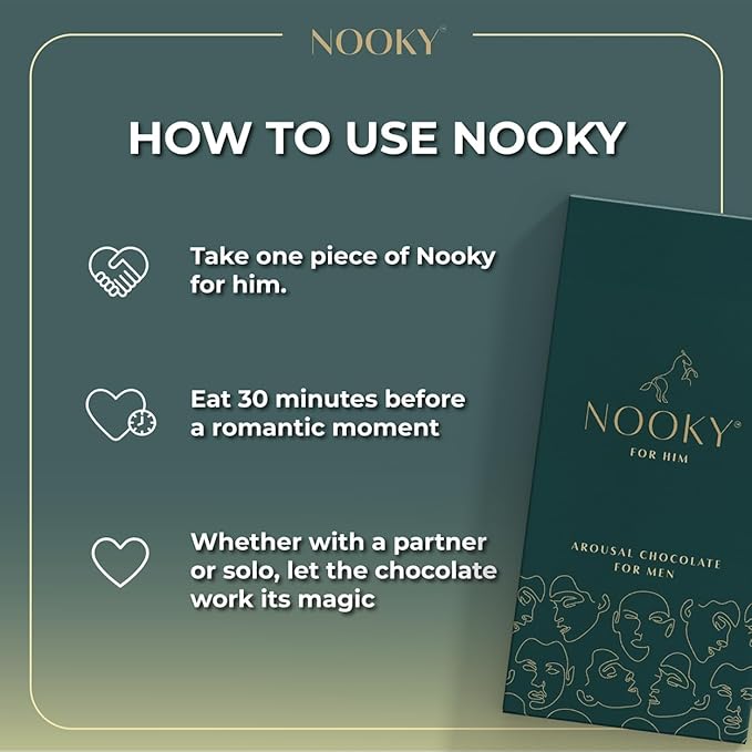 Nooky Mood Enhancing Chocolate For Men Vegan and Gluten-free - 48 gram
