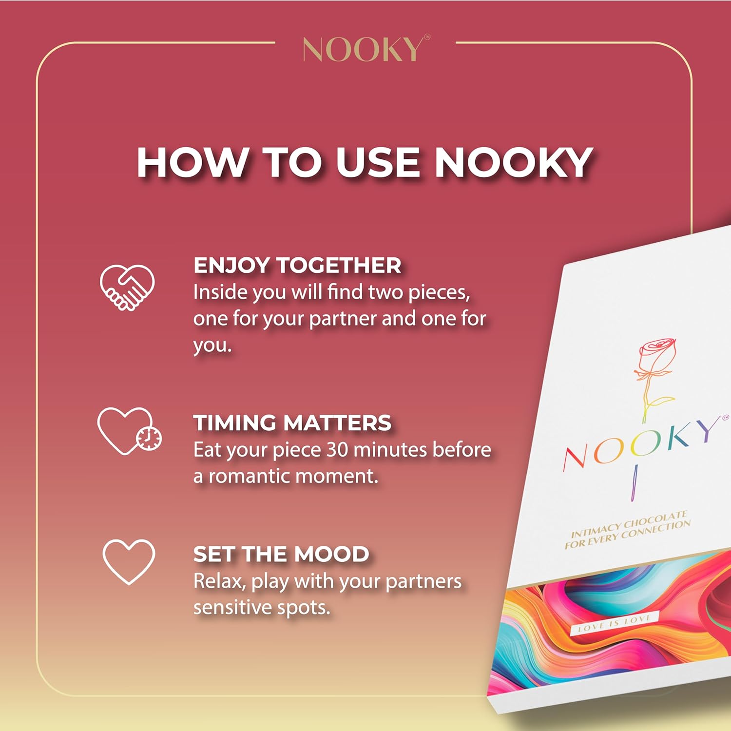 Nooky Premium Aphrodisiac Chocolate for LGBTQ+