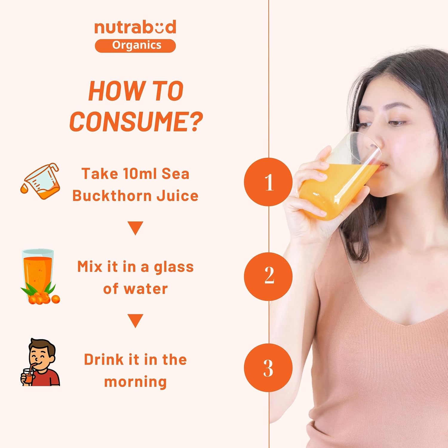 Nutrabud Organics Himalayan Sea Buckthorn Berry Juice - 500 ml