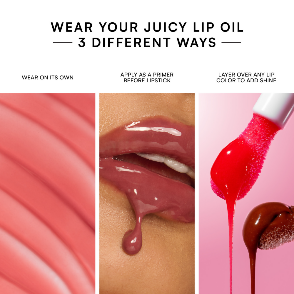 Gush Beauty Balmy Glossy Tinted Lip Oil - Peach Brown