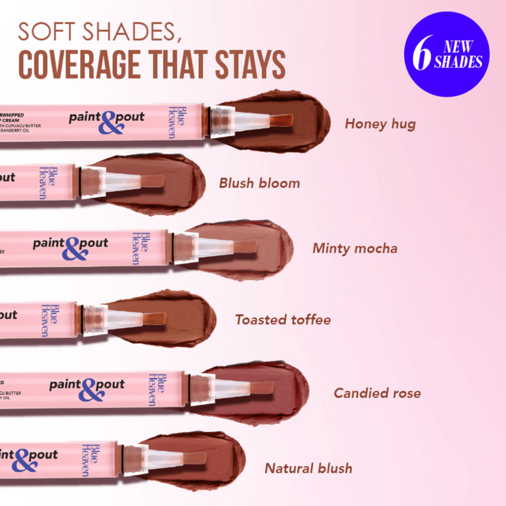 Blue Heaven Paint & Pout Airwhipped Lip Cream - Natural Blush 09