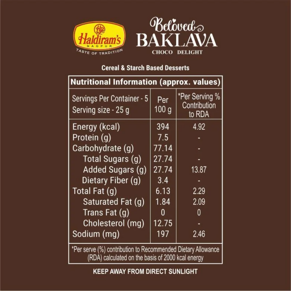 Haldiram's Baklava - Choco Delight